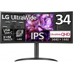 LG 34WQ75C-B.AMA Curved UltraWide QHD IPS HDR 10 Built-in KVM Monitor
