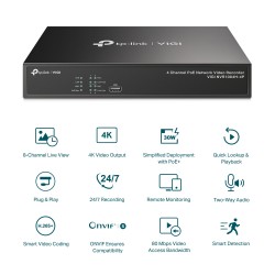 TP-Link VIGI NVR1004H-4P 4 Channel PoE+ Network Video Recorder